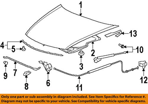 Honda oem 74130ta5a01 hood release cable-release cable