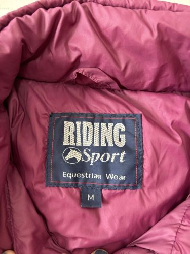 Riding sport jacket women’s medium dark pink snow canyon puffer down fill zip up