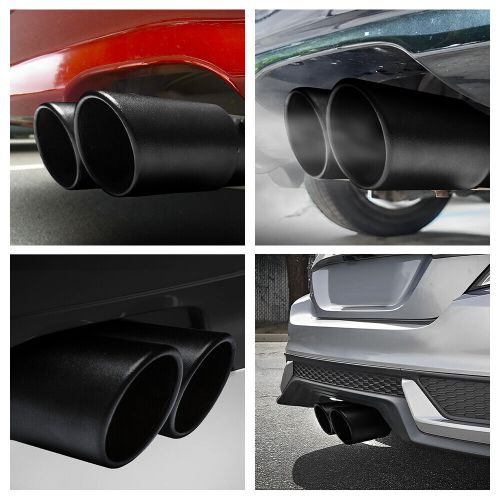 Straight cut dual tailpipe outlet exhaust tip tail muffler tip for 1.5&#034;-2.4&#034; us