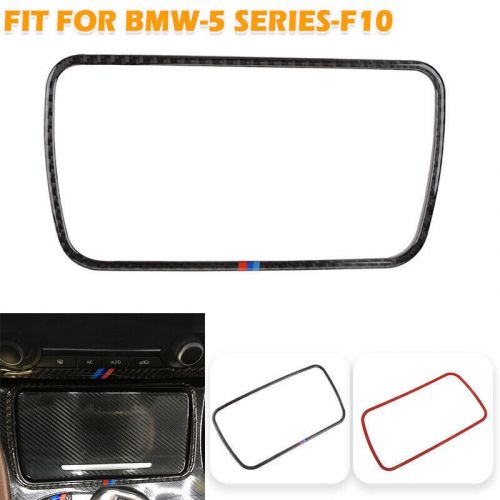 Fits bmw f10 2011~2017 carbon fiber water cup holder frame sticker interior trim