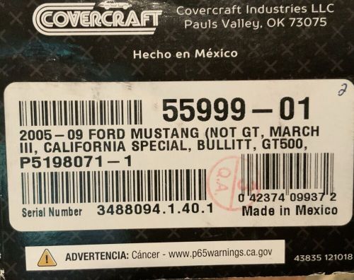 Lebra front end cover bra fits 2005 2006 2007 2008 2009  ford mustang 55999-01