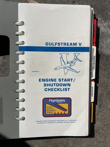 Gulfstream g v maintenance pilot engine start checklist gv