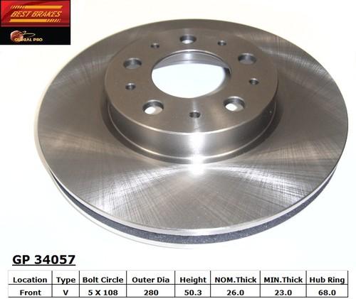 Best brakes usa gp34057 front brake rotor/disc-disc brake rotor