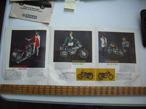 Vintage rare 1968 bridgestone 350 gtr sales brochure &amp; parts catalog - 46pgs