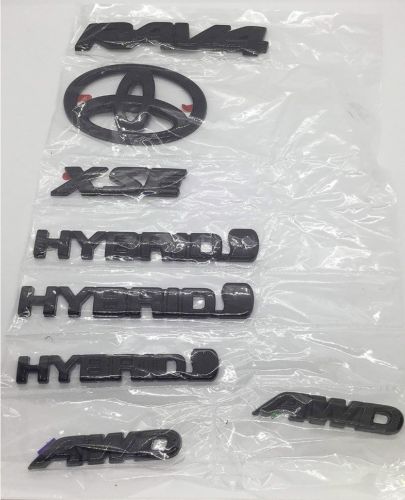 2019 - 2024 toyota rav4 xse hybrid blackout black emblem overlays pt948-4219b-02