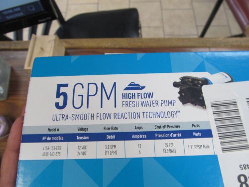 Shurflo aqua king ii supreme 5.0 fresh water pump 4158-153-e75 new (axx)