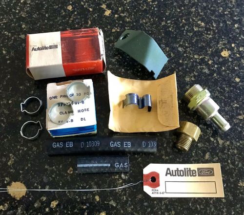 Nos autolite fg39 1969-70 boss 429 mustang gold fuel filter plus rare gas hose!