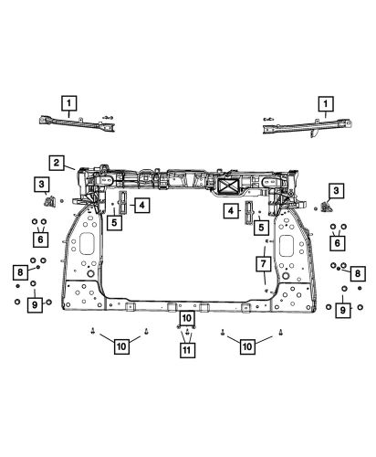 Genuine mopar impact sensor bracket right 68506100aa