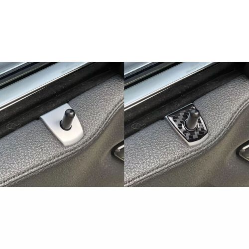 4pcs carbon fiber interior door lock pins ring cover for bmw 7 series f01 09-14​