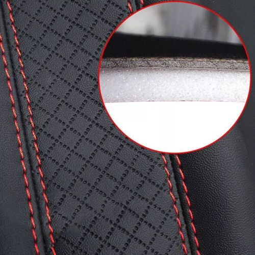 Red 2pcs comfortable carbon fiber car seat belt cover soft strap pad shoulder