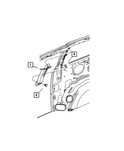 Genuine mopar c-pillar molding right upper rt58bd1ae