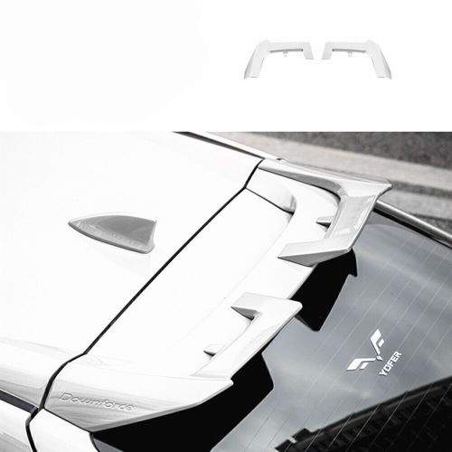 Rear roof spoiler wing lip cover kit for honda civic hatchback 2017-2021 white