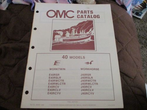 1983 omc evinrude johnson 40 hp worktwin workhorse outboard parts catalog manual