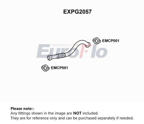 Exhaust pipe fits peugeot 5008 1.6d front 10 to 13 euroflo 1607336280 1705zr new