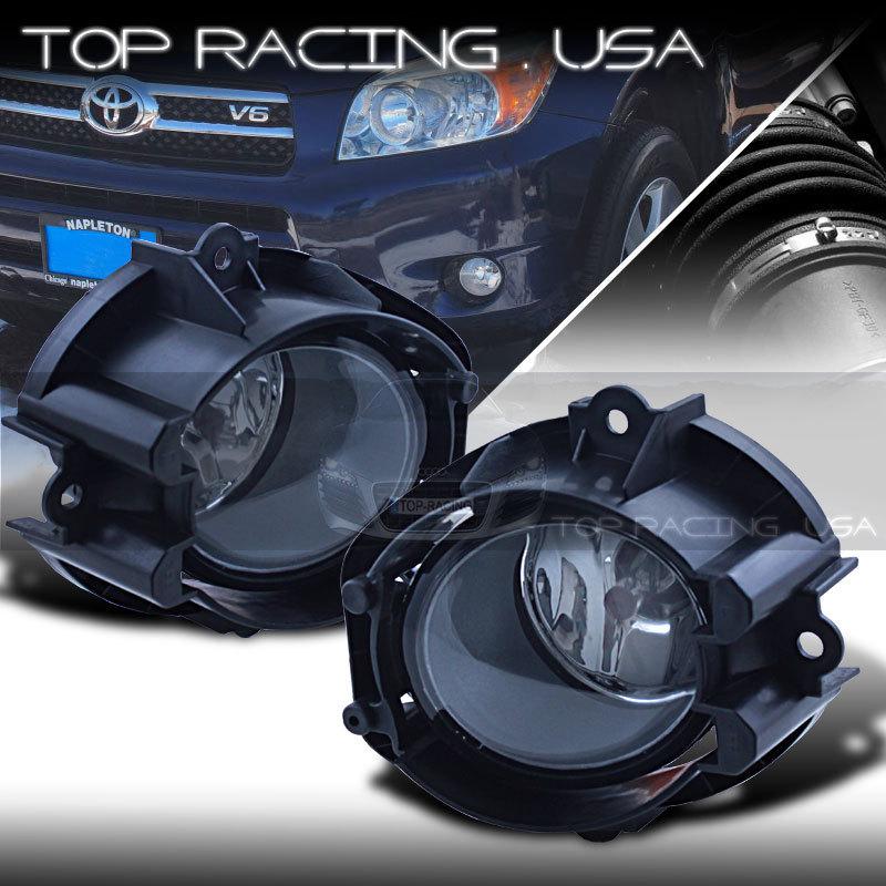 06-08 toyota rav4 ikon clear lens oe style bumper fog lights lamps w/ switch