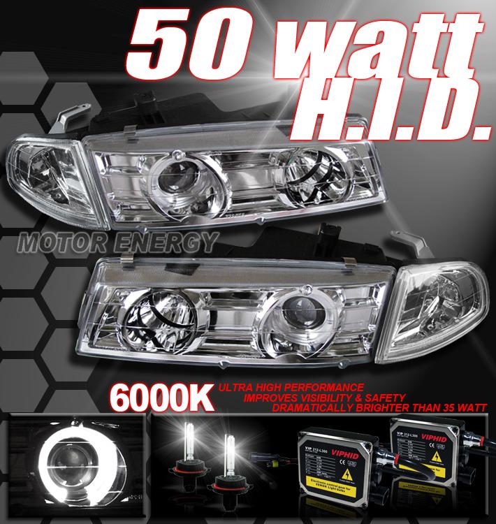 92-96 honda prelude projector head light+corner+50w hid