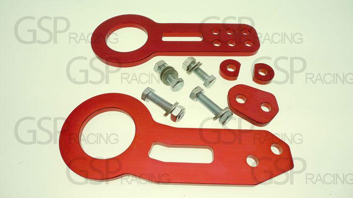 Universal red cnc aluminum front rear tow towing hook civic crx eg ef ek dc2 dc5