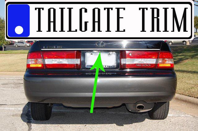 Chrome tailgate trunk molding trim - lexus