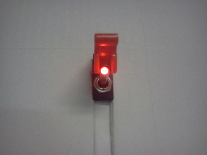 Red  led lit toggle switch with red safety cover auto car truck