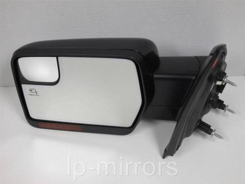 09 10 11 12 13 ford f150 driver side door signal mirror power fold unpainted cap