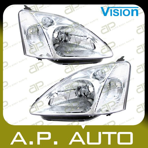 Pair head light lamp assembly 02-03 honda civic si 3 door hatchback lh+rh new