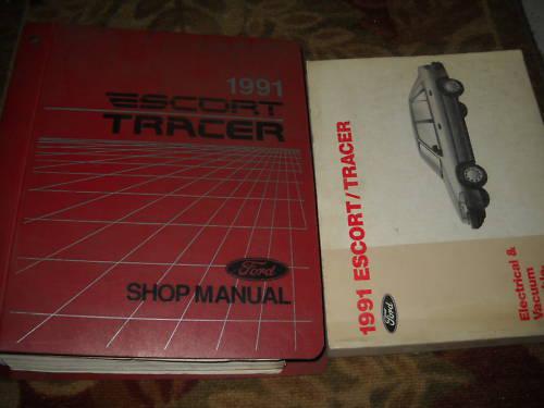 1991 ford escort tracer service shop repair manual set 