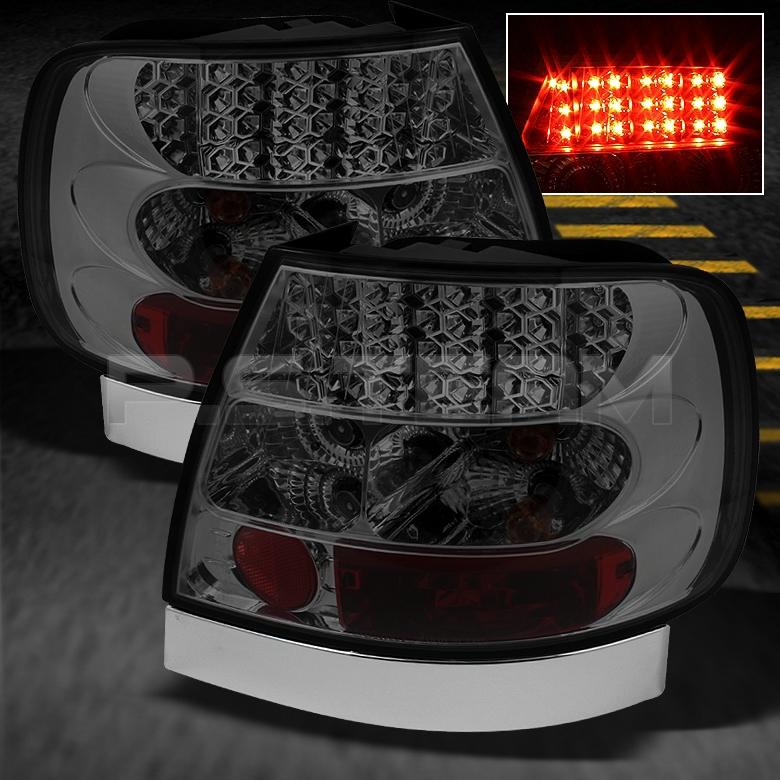 Smoked 96-01 audi a4 s4 sedan jdm led tail brake lights lamps pair left+right