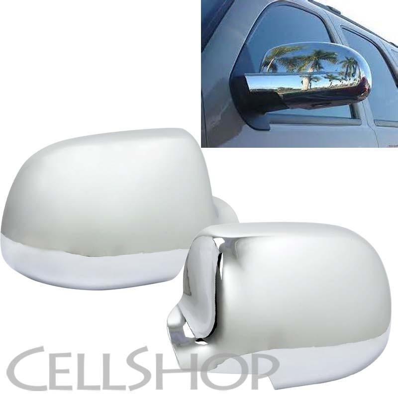 02 03 04 05 06 chevy silverado avalanche suburban chrome mirror cover pair set