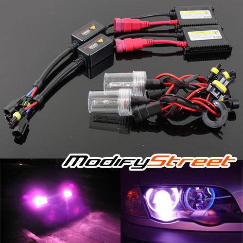 9006/hb4 12000k purple pink xenon slim ballast hid conversion kit low headlights