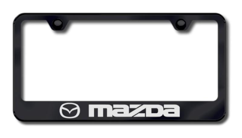 Mazda laser etched license plate frame-black made in usa genuine