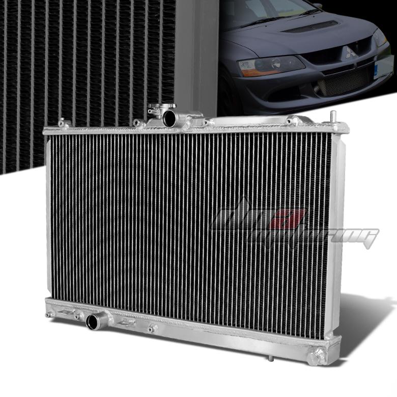 03-08 mitsubishi mit evo 7 8 9 2-row dual core full aluminum racing radiator jdm