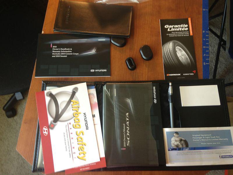 2010 hyundai sonata complete car owners manual book guide case