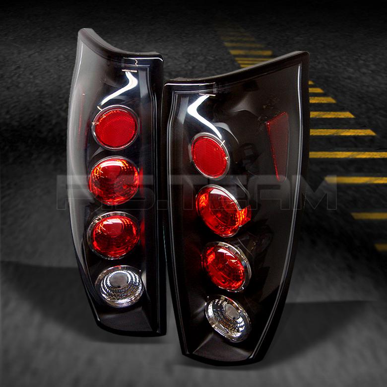 02-06 cehvy avalanche z71 ls lt pickup black tail brake lights lamps left+right