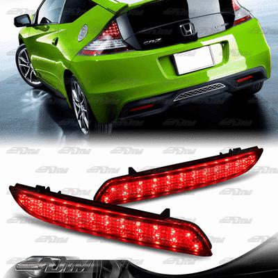 Honda / acura rear bumper reflector replacement to red lens led brake lights