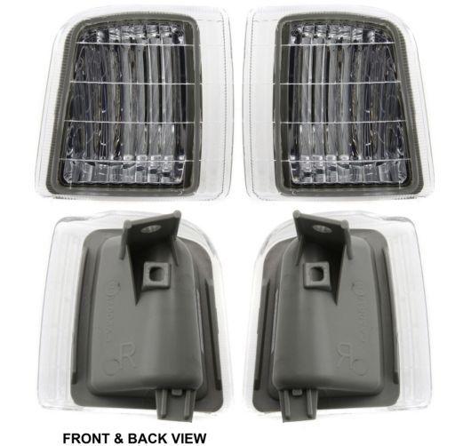 95-04 chevy safari van corner side marker signal parking light lamp pair set