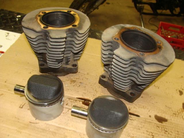 1974 harley sportster ironhead 1000 cylinders jugs pistons .010 over nice set