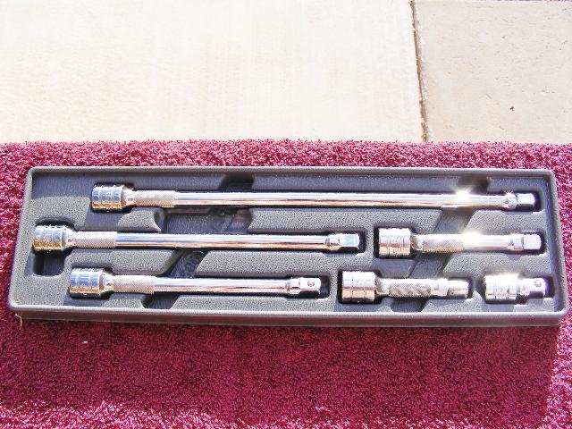 Snap-on *near mint!* 3/8" drive 206afx 6-piece knurlized extension set!