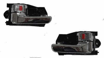 Chrome inside interior inner door handle pair set passenger+driver front or rear