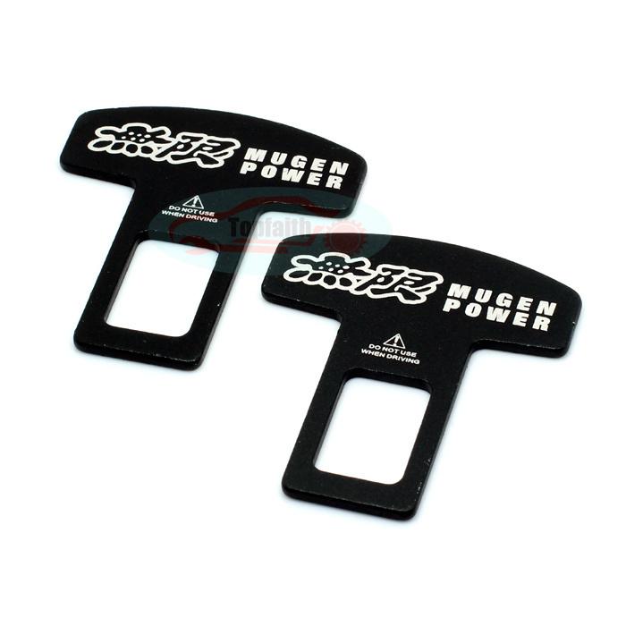 2pcs car safety seat belt buckle alarm clasp stopper eliminator for mugen power