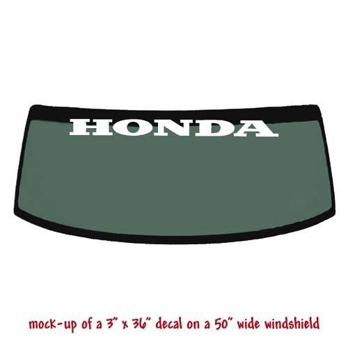 Honda windshield decal banner sticker #1 3x36