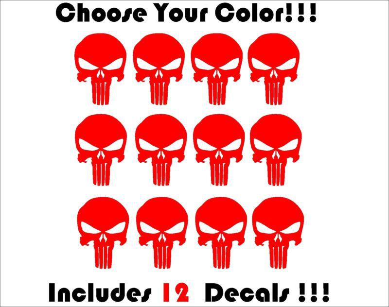 Punisher decal car window sticker laptop decal bmx mx  red tue