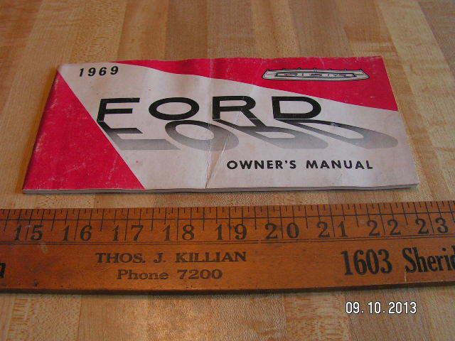 1969 ford original owner's / owners manual / galaxie / custom / ltd / wagon