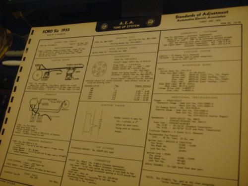 55 ford 6 tuneup specs wiring diagram