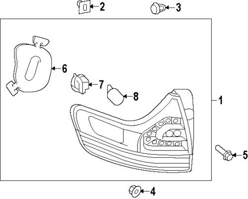 Toyota 8156008030 genuine oem factory original combo lamp assy