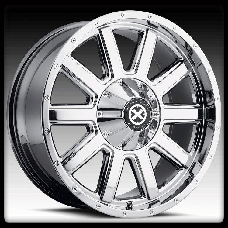 17" x 9" american racing ax805 force chrome liberty tundra ram f150 wheels rims