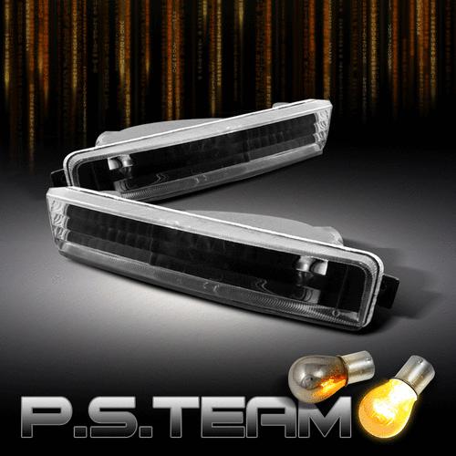 90-91 hodna accord jdm black bumper signal parking lights+1157 silver bulb combo