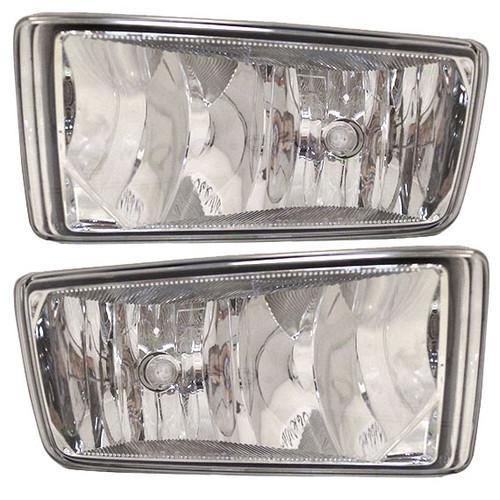 New pair set fog light lamp lens housing avalanche tahoe silverado pickup truck