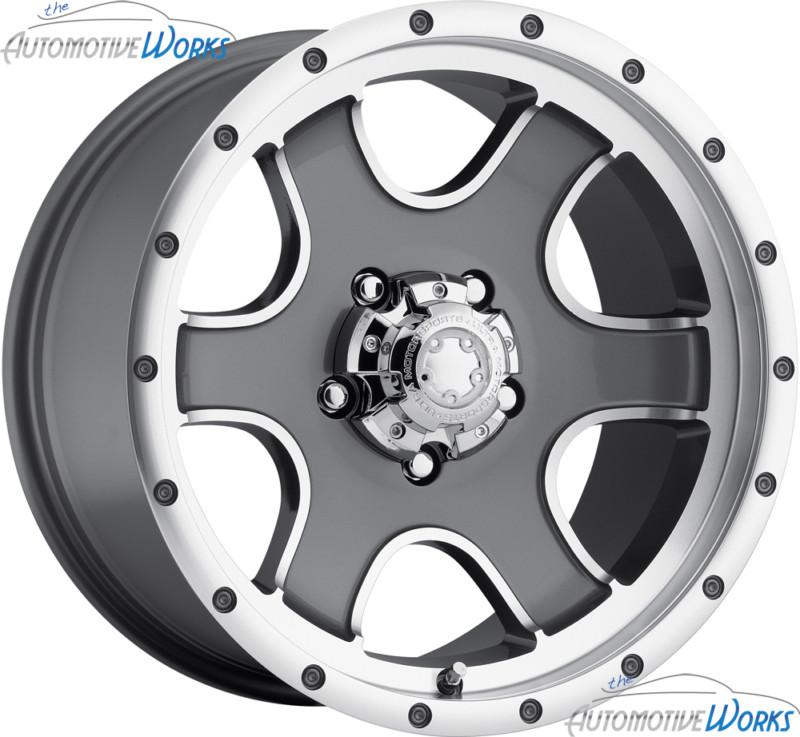 1 - 16x6 ultra 174 nomad trailer 8x165.1 8x6.5 0mm anthracite wheel rim inch 16"