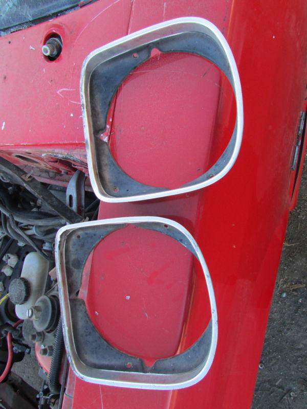 Chevy nova 1973 -- front headlite bezels - pair