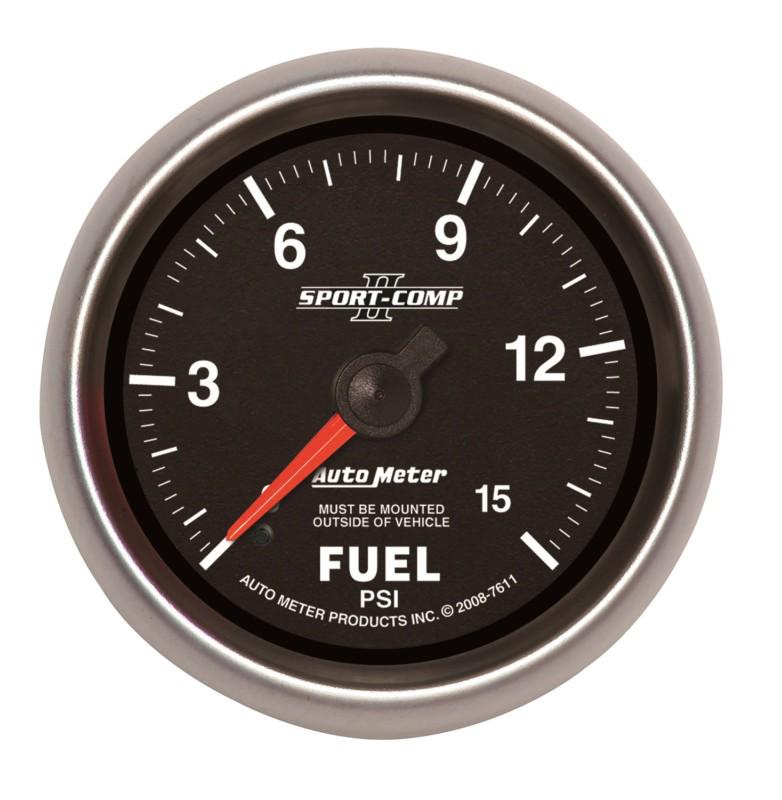 Auto meter 7611 sport-comp ii; mechanical fuel pressure gauge